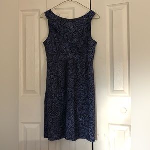 Athleta blue print dress. Size 4.